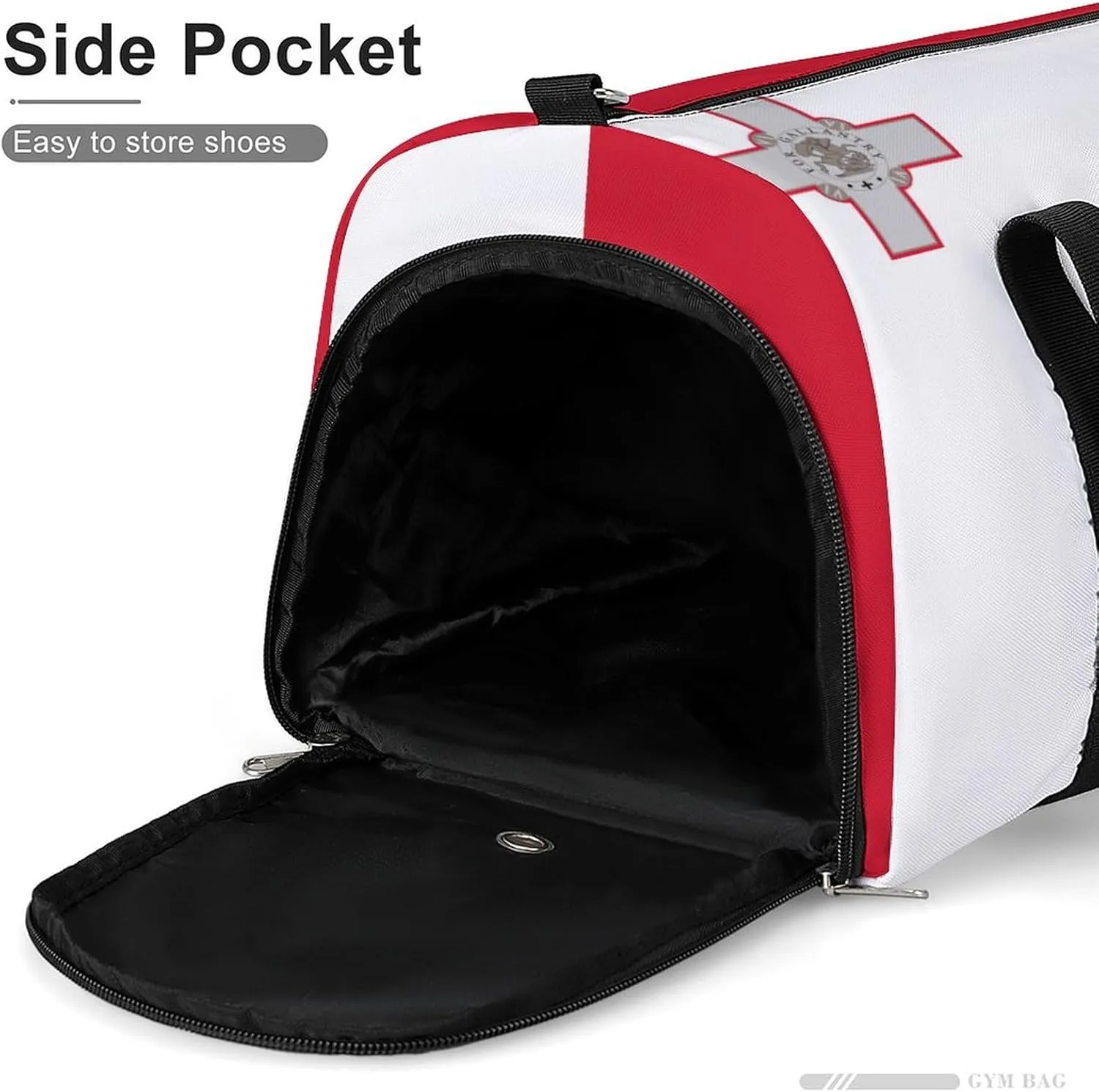 Malta Flag Duffel Bag for Men Women Waterproof with Shoe Compartment