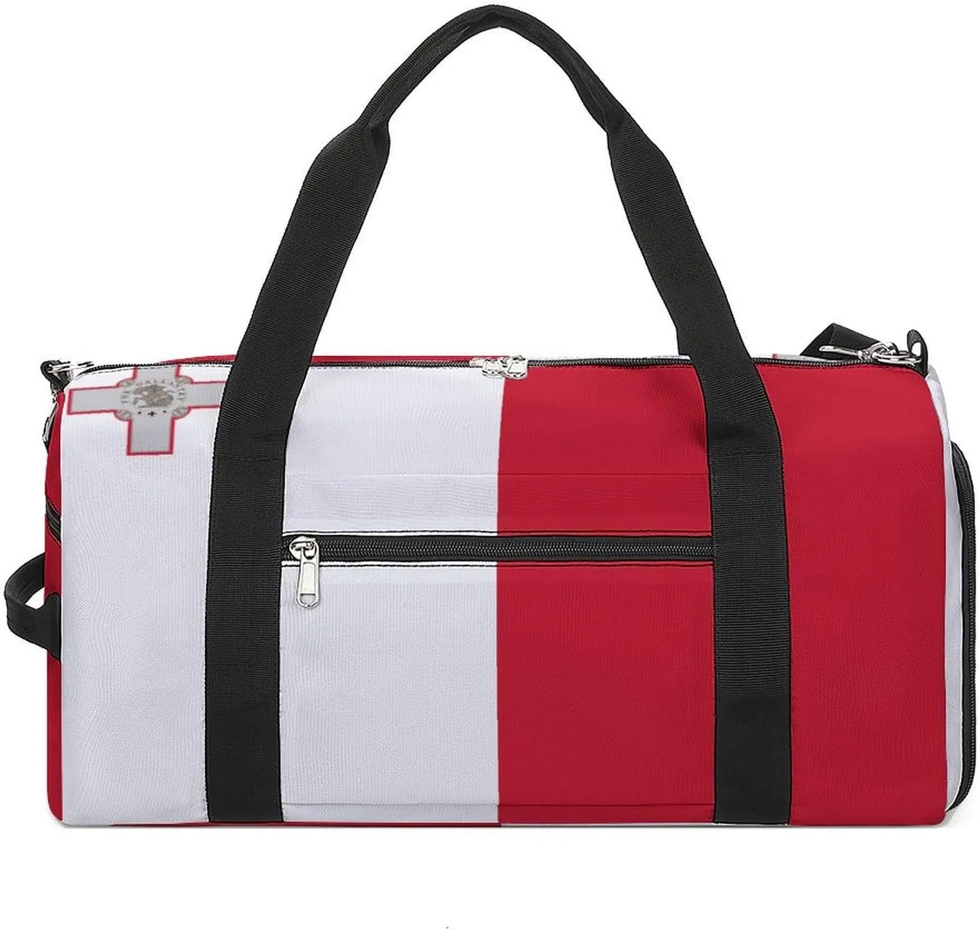 Malta Flag Duffel Bag for Men Women Waterproof with Shoe Compartment