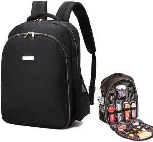MAXPAND Large Organizer for Barbers Clippers and Supplies Portable Hairstylist Clipper Backpack Travel Barber Shop Tools Bag 3 in 1 (BLACK), 19 INCHES