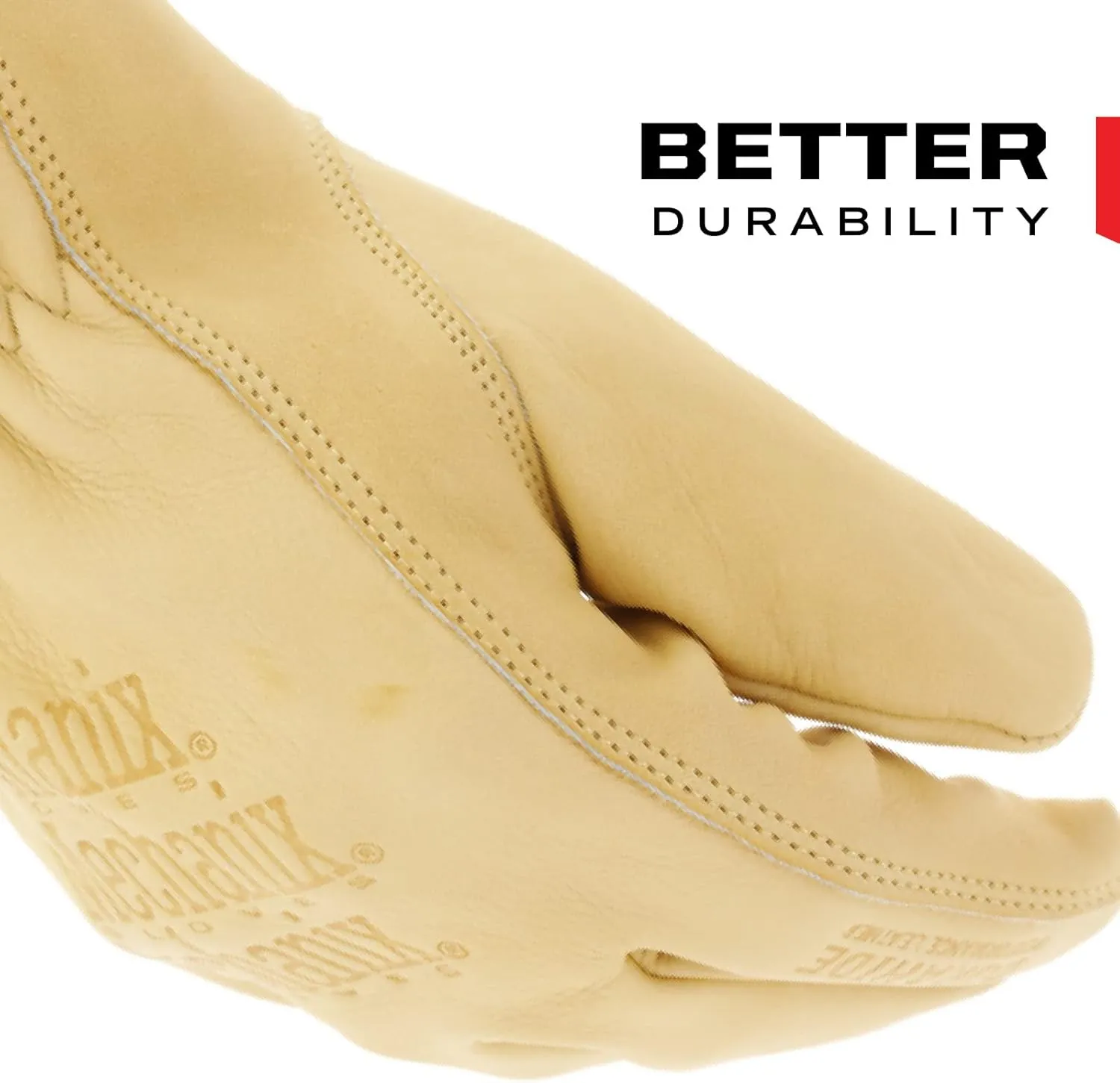 Mechanix Wear: Cow Leather Driver Glove with Durahide Water Resistant Technology, Quick Fitting Safety Work Gloves (Tan, Small)
