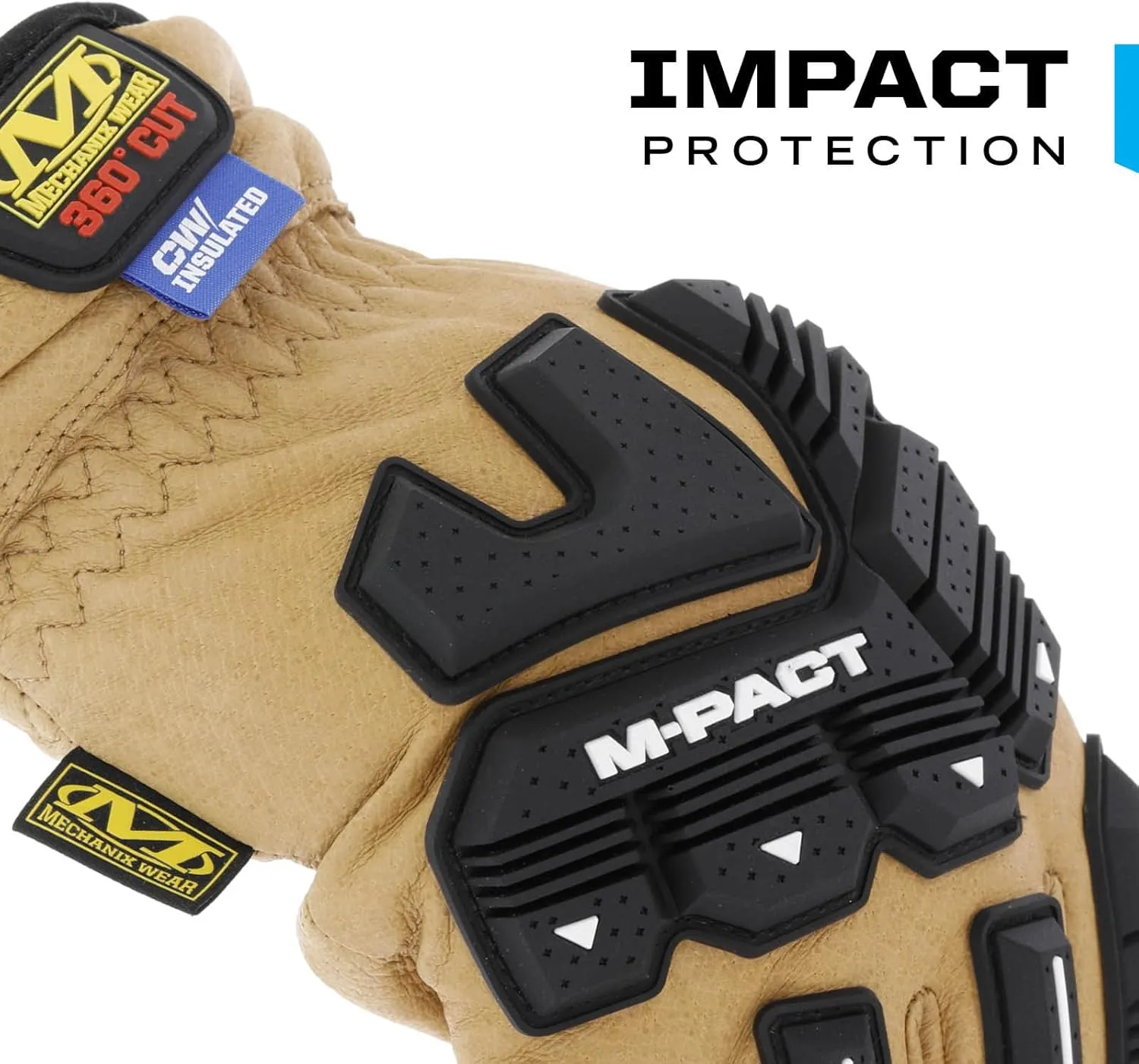 Mechanix Wear: Durahide M-Pact Driver F9-360 Leather Work Gloves: All Around A9 Cut Resistance, Abrasion Resistance, Impact Protection (Large, Brown)