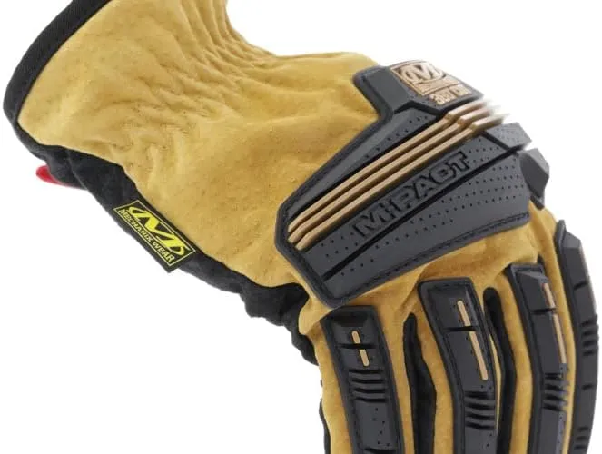 Mechanix Wear: Durahide M-Pact Leather Driver C4-360 - All Around A4 Cut Resistance, Abrasion Resistance