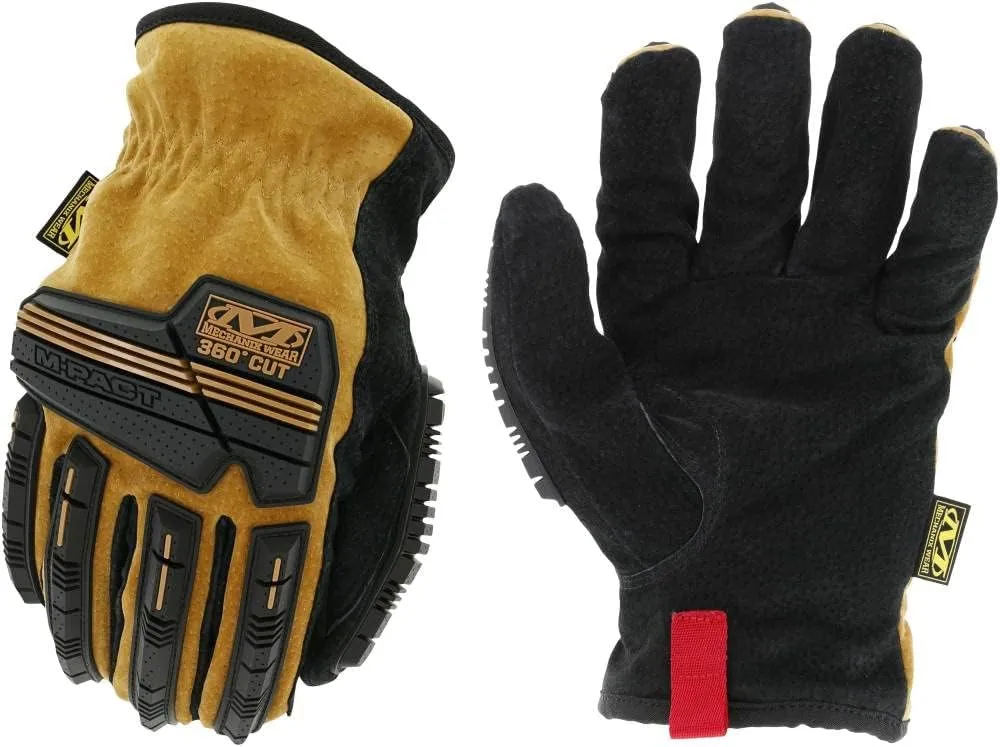 Mechanix Wear: Durahide M-Pact Leather Driver C4-360 - All Around A4 Cut Resistance, Abrasion Resistance