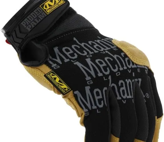 Mechanix Wear: Material4X Padded Palm Work Gloves (Medium, Brown/Black)
