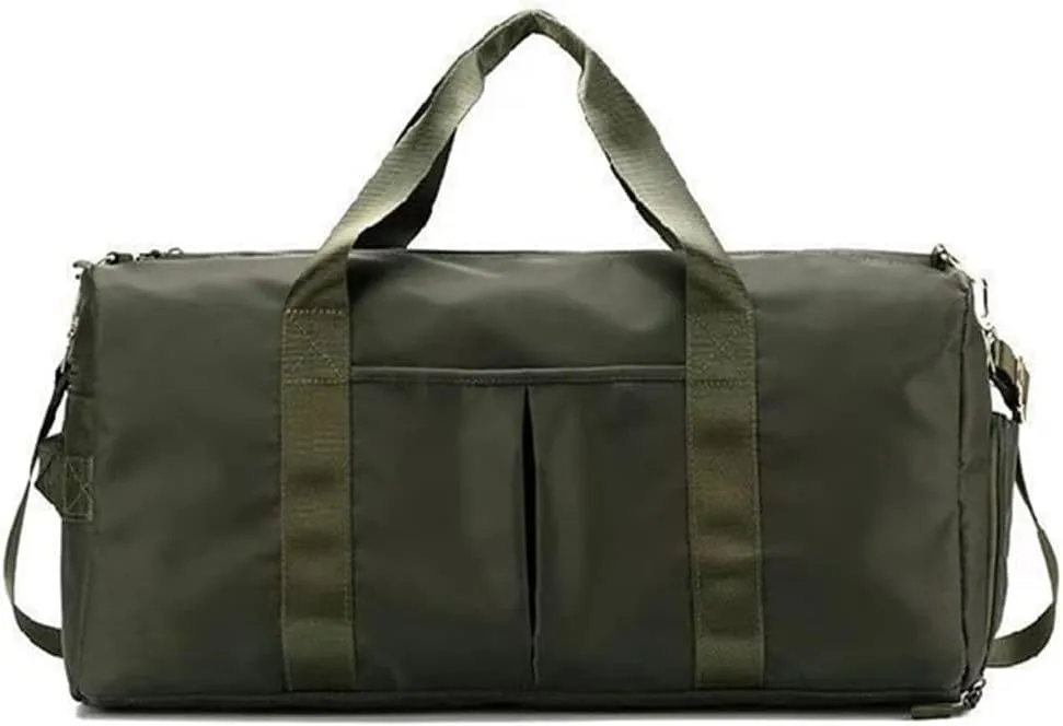 Men and Women's Travel Bag With Shoe Compartment Sports Tote Gym Bag Weekender Overnight Shoulder Bag