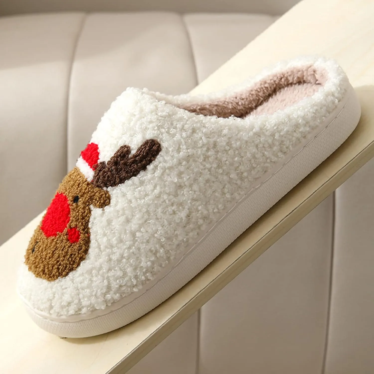 Menore Memory Foam Slippers for Womens Mens Plush Warm Spooky Lantern Cute Slippers House Shoes