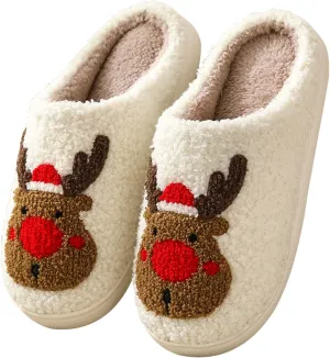 Menore Memory Foam Slippers for Womens Mens Plush Warm Spooky Lantern Cute Slippers House Shoes