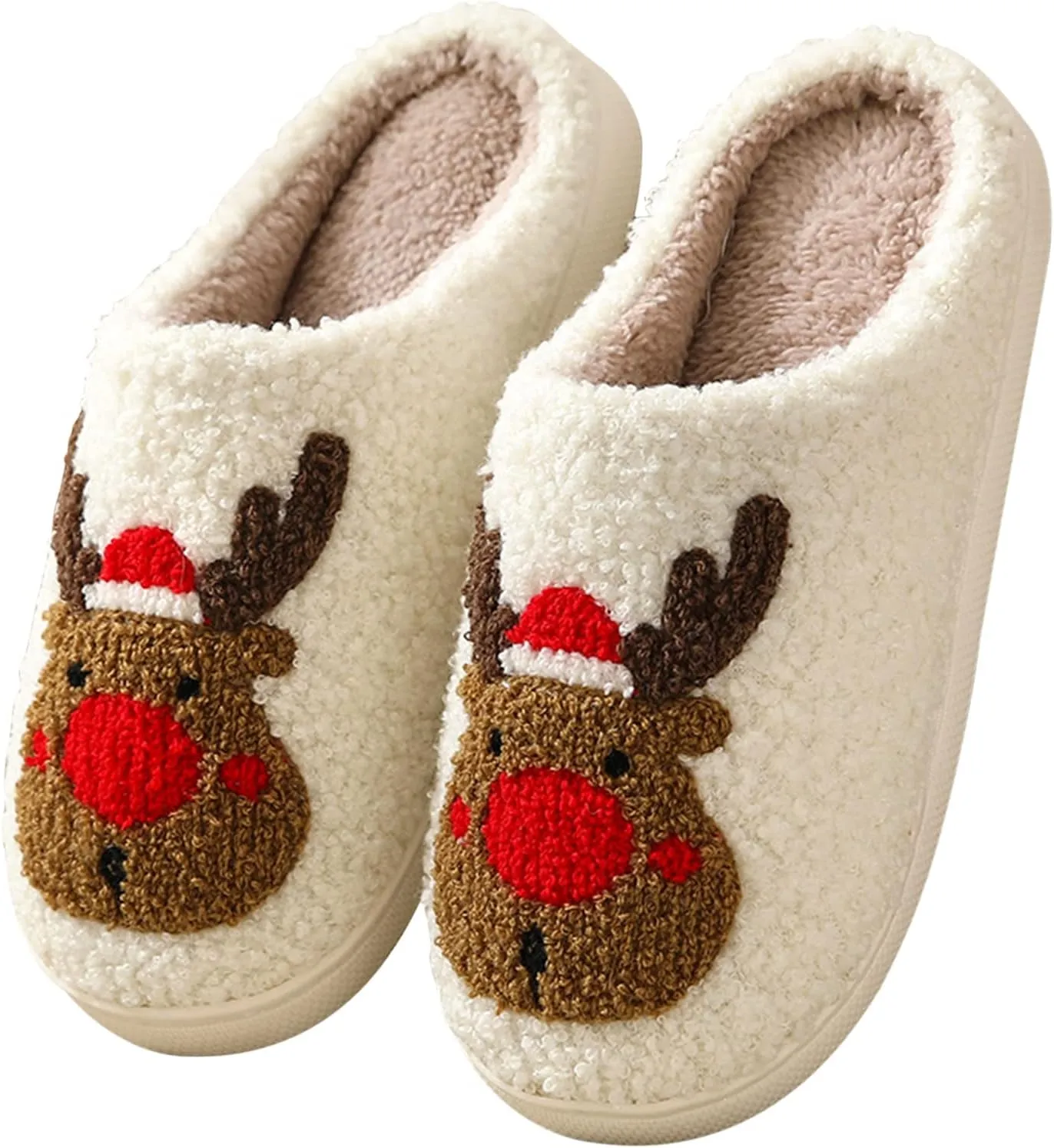 Menore Memory Foam Slippers for Womens Mens Plush Warm Spooky Lantern Cute Slippers House Shoes