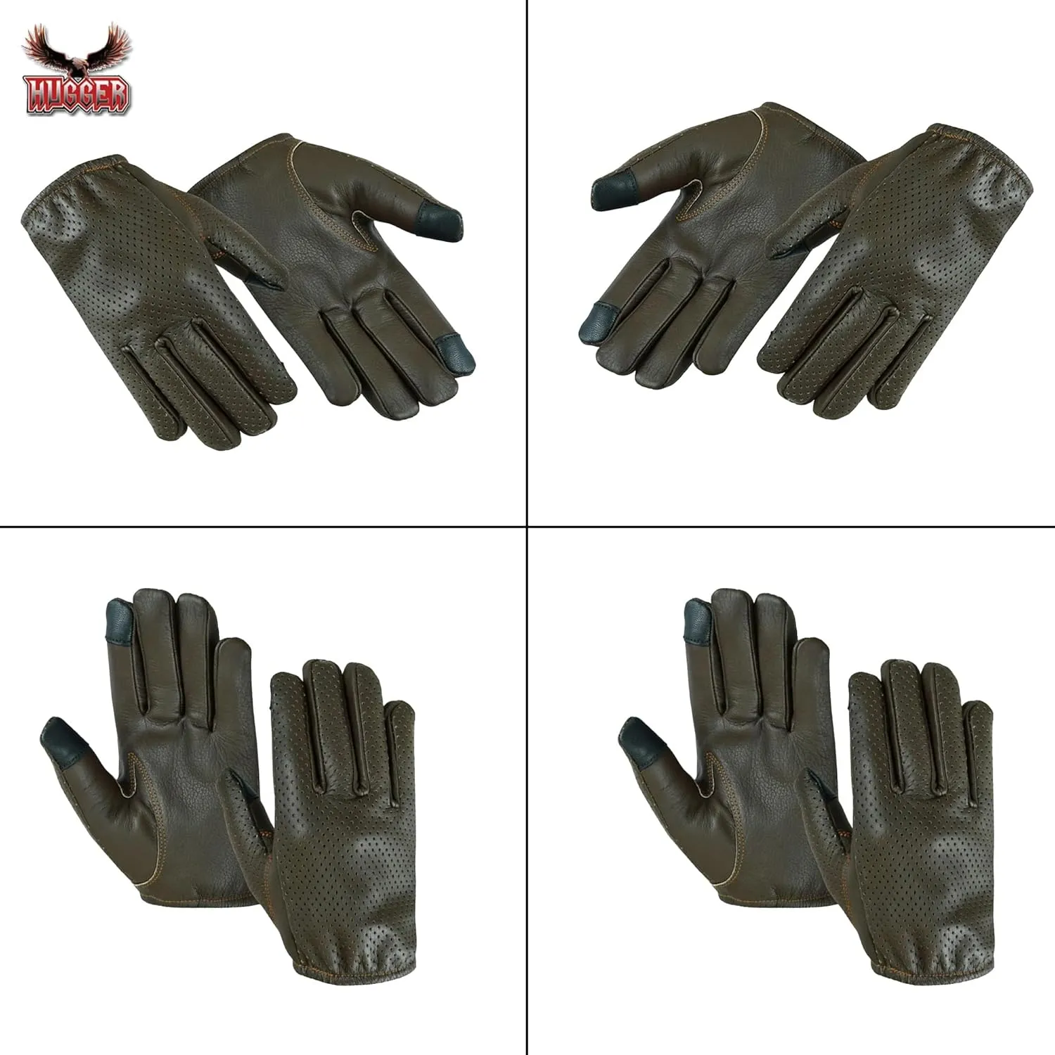 Men's Air Pro Sport Motorcycle, Driving, Police Patrol Summer Glove Water Resistant Leather