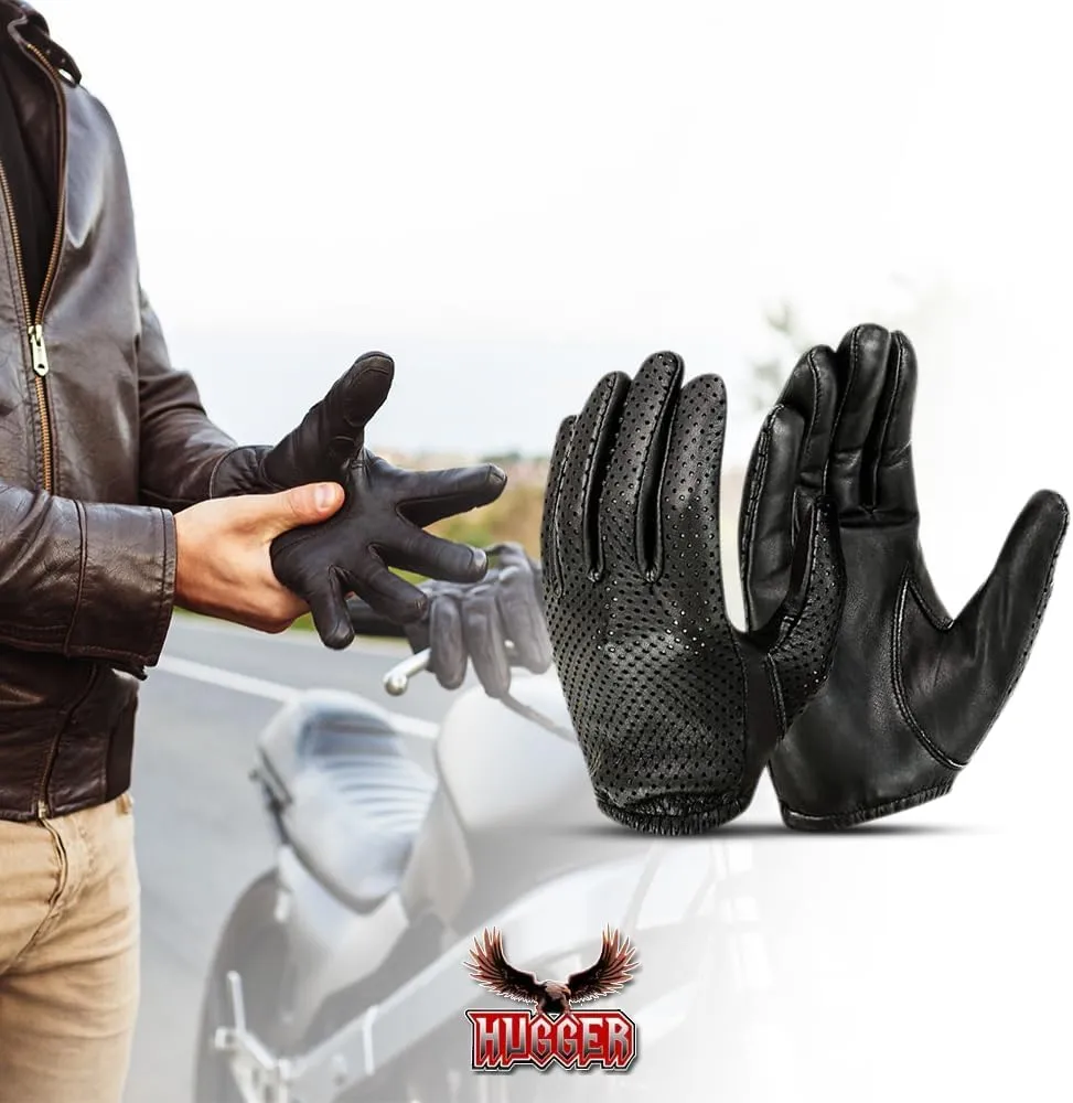 Men's Air Pro Sport Motorcycle, Driving, Police Patrol Summer Glove Water Resistant Leather