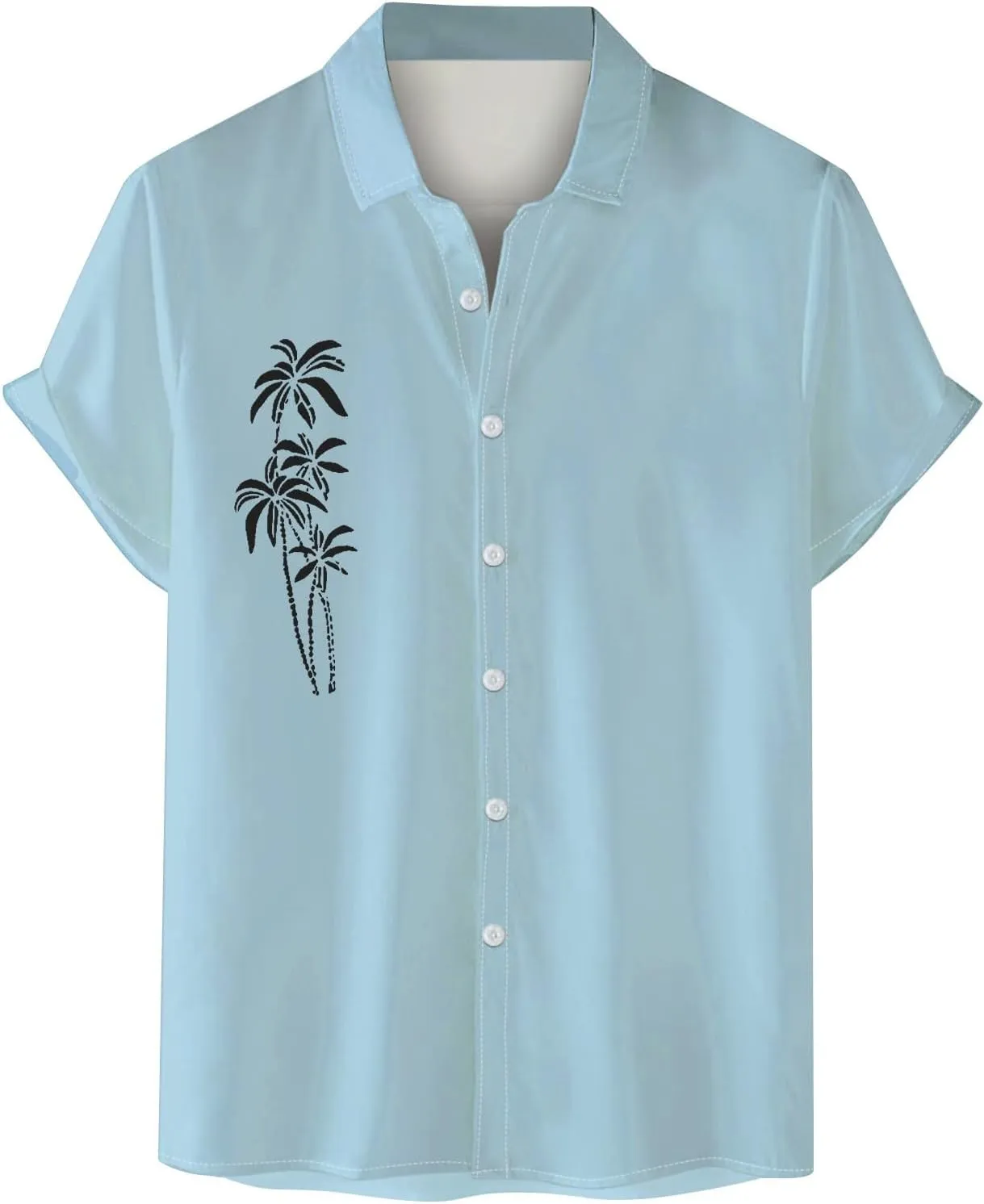 Men's Button Down Shirts Short Sleeve Casual Summer Floral Printed Beach Shirts 2025 Summer Vacation Holiday Shirt