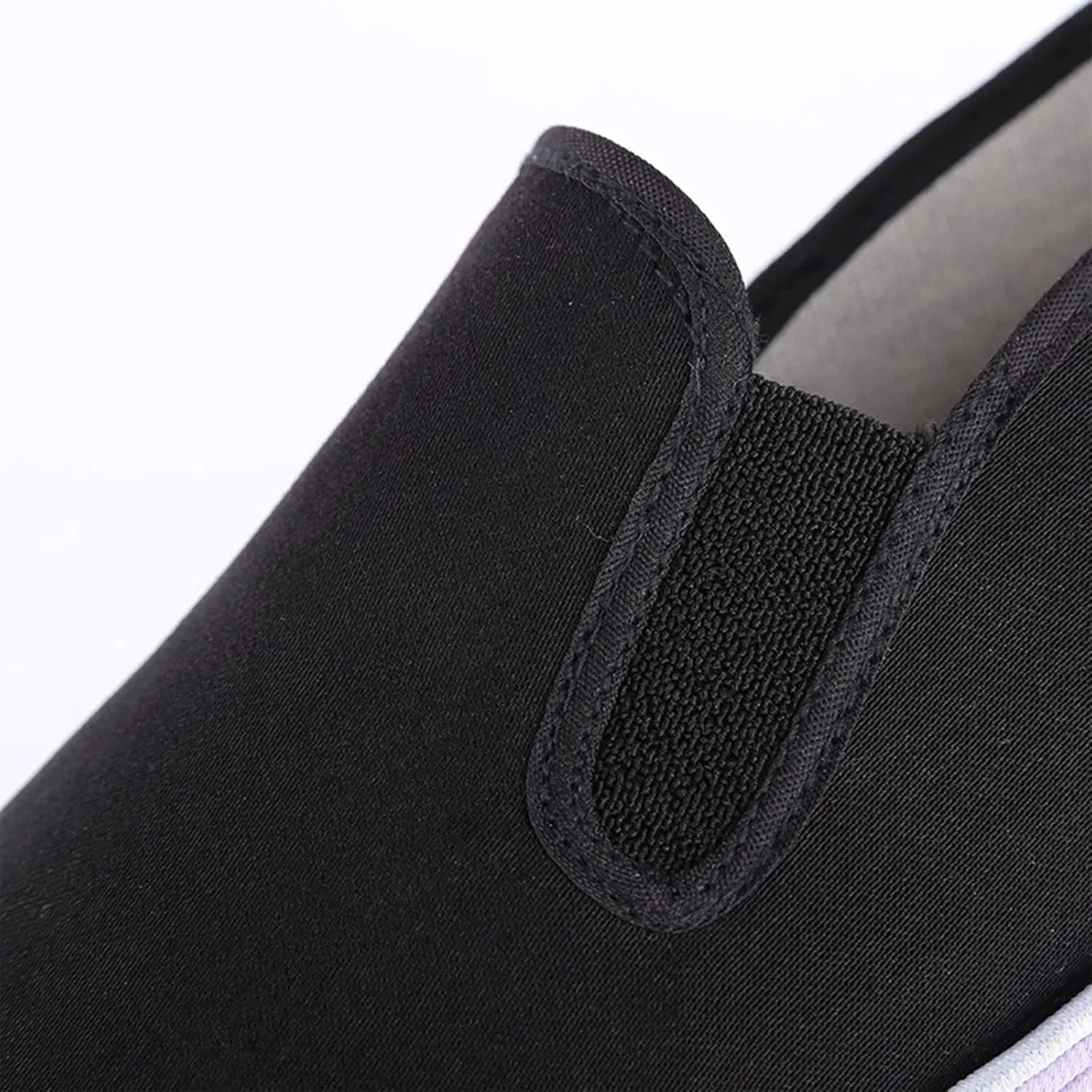Mens Chinese Slip-On Martial Arts Old Beijing Kung Fu Canvas Shoes, Anti-Slip Fashion Kung Fu Tai Chi Martial Arts Rubber Sole Breathable Shoes, for Indoor and Outdoor, Environments