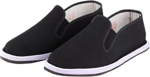 Mens Chinese Slip-On Martial Arts Old Beijing Kung Fu Canvas Shoes, Anti-Slip Fashion Kung Fu Tai Chi Martial Arts Rubber Sole Breathable Shoes, for Indoor and Outdoor, Environments