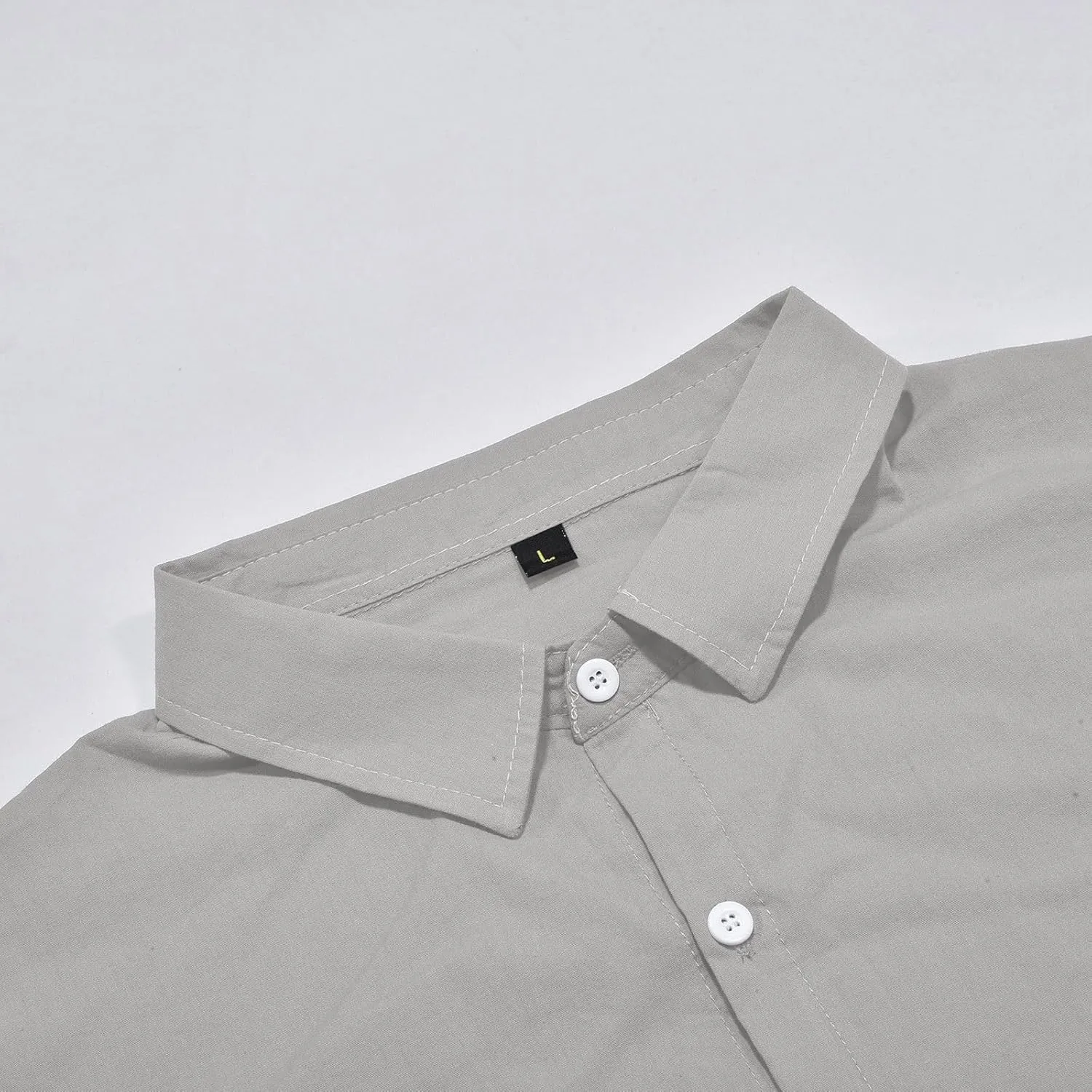 Mens Cotton Linen Shirts Long Sleeve Casual Shirt Summer Buttons Down Solid Plain Roll Up Sleeve Summer Beach