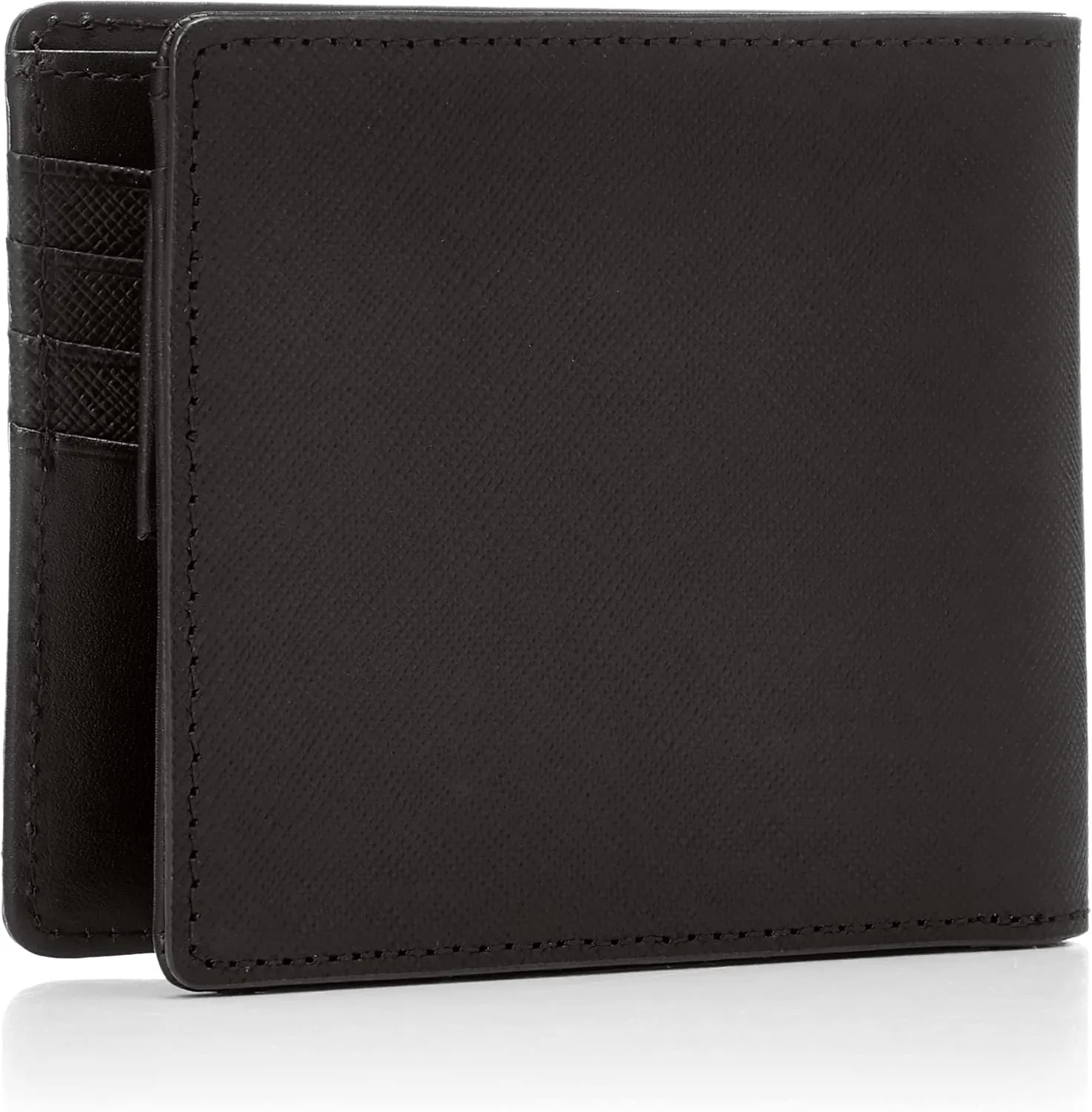 Men's Premium Domestic Cow Leather Prism Embossed Round Zipper Bill Holder