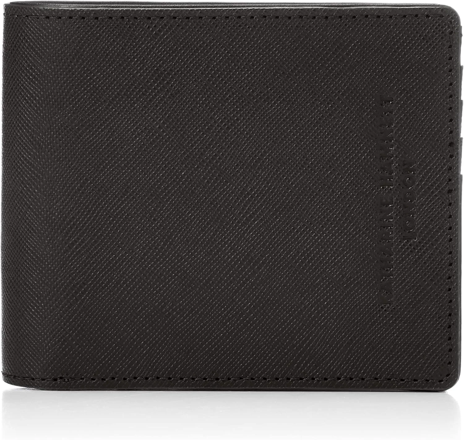 Men's Premium Domestic Cow Leather Prism Embossed Round Zipper Bill Holder