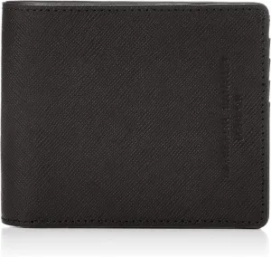 Men's Premium Domestic Cow Leather Prism Embossed Round Zipper Bill Holder