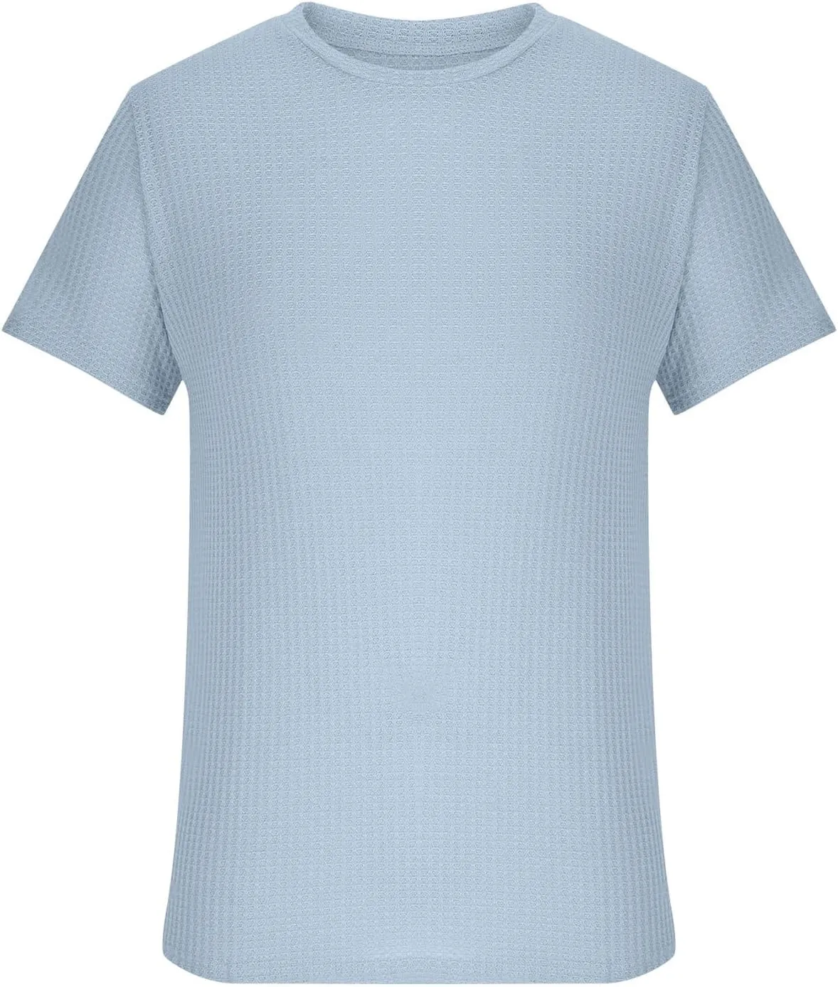 Mens Summer Solid Color Crew Neck Tshirts 2024 Beach Short Sleeve T-Shirt Casual Loose Fit Knitted Tees Clothes