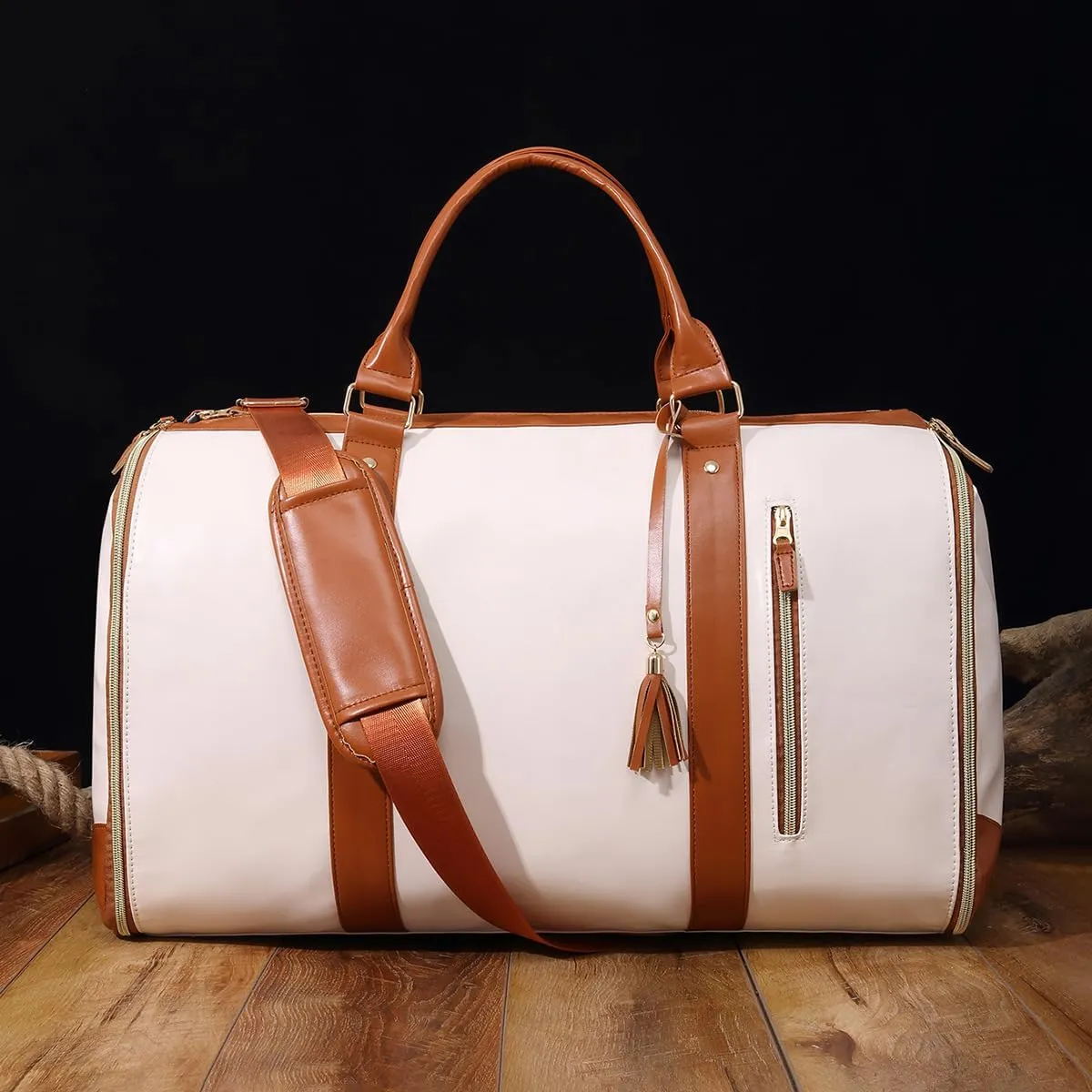 Miahhy Luux Travel Bag, Luux Duffle Travel Bags, Travelher Foldable Clothing Bag, Travel Her Foldable Clothing Bag, 2024 New Lucshy Travel Bag, Garment Duffle Bags for Travel (brown)