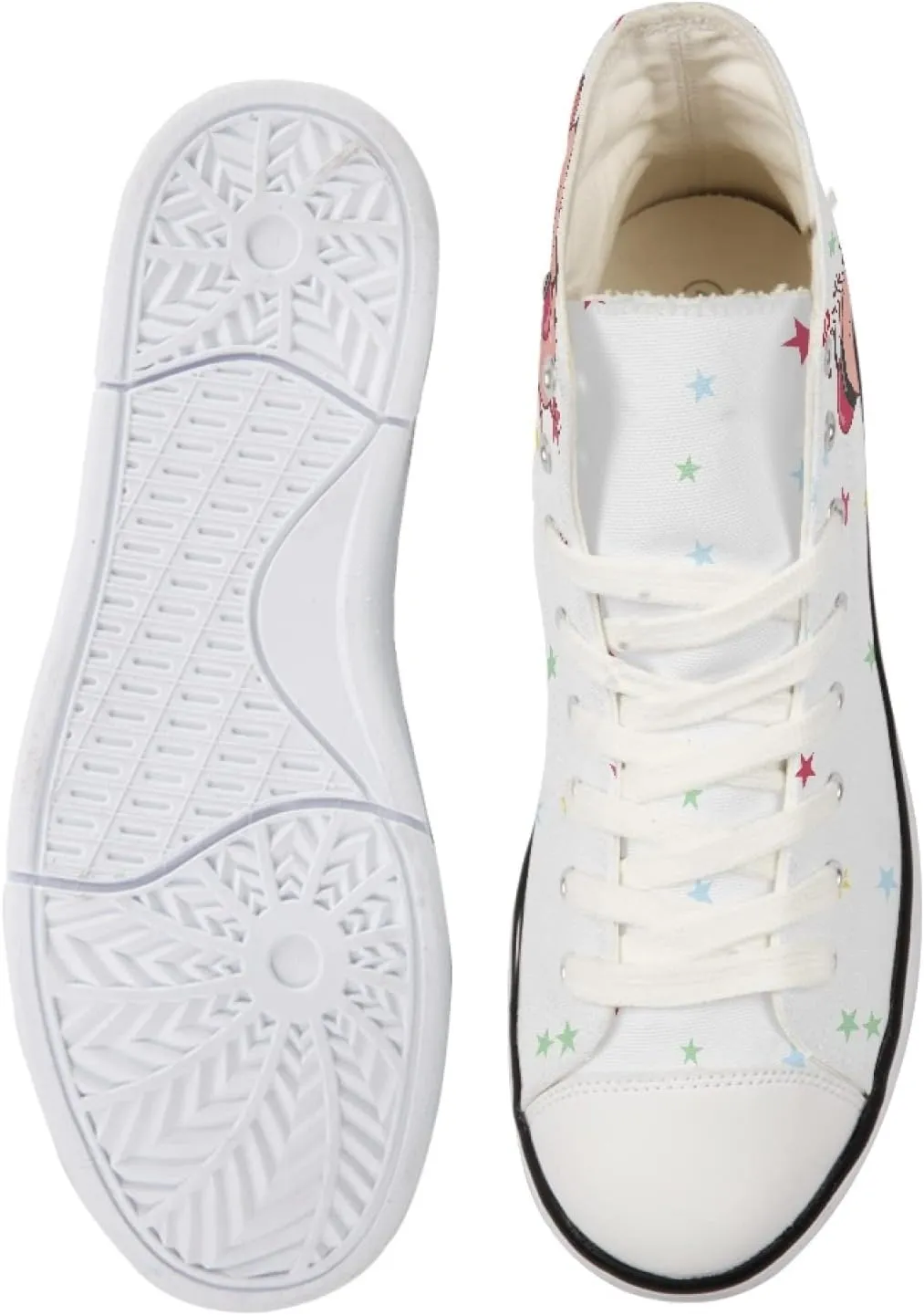 Micoklinlin Canvas Shoes for Women Novelty Girls High Top Canvas Sneakers Lace Ups Cute Animal Casual Teens Walking Shoes