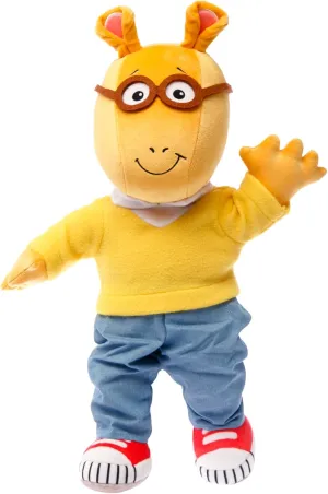 Mighty Mojo Plush Arthur The Aardvark Doll from PBS Show Arthur - Cute, Soft, Stuffed Plush Toy for Kids - 15 Inches (Daytime Arthur)