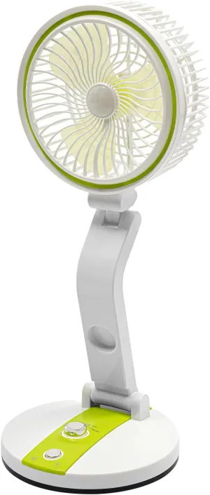 Mini Folding Fan with LED Light & USB Rechargeable Battery, Adjustable Speed for Personal Cooling – Ideal for Travel, Office, and Outdoor Use