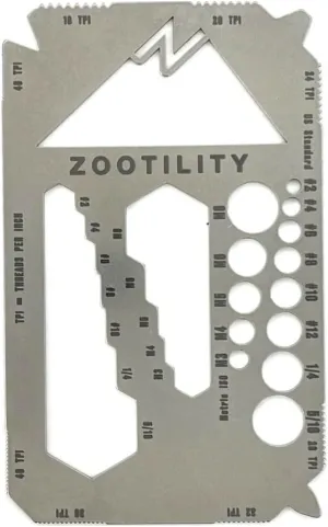 MiniMech 39-in-1 Credit Card Multi-Tool | Zootility | Stainless Steel, Made in USA