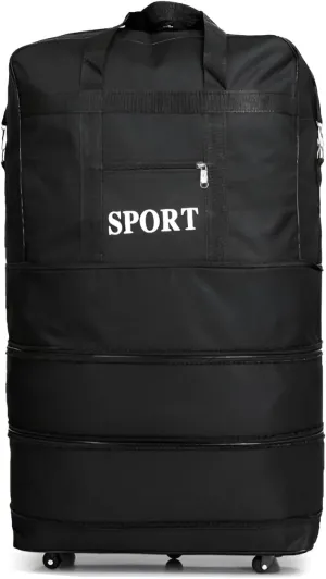 Mokcoliy]【Travel Bag Large Capacity Foldable Luggage with Spinner Wheels for 【International Travel】 – for Students, Oxford Fabric, Waterproof