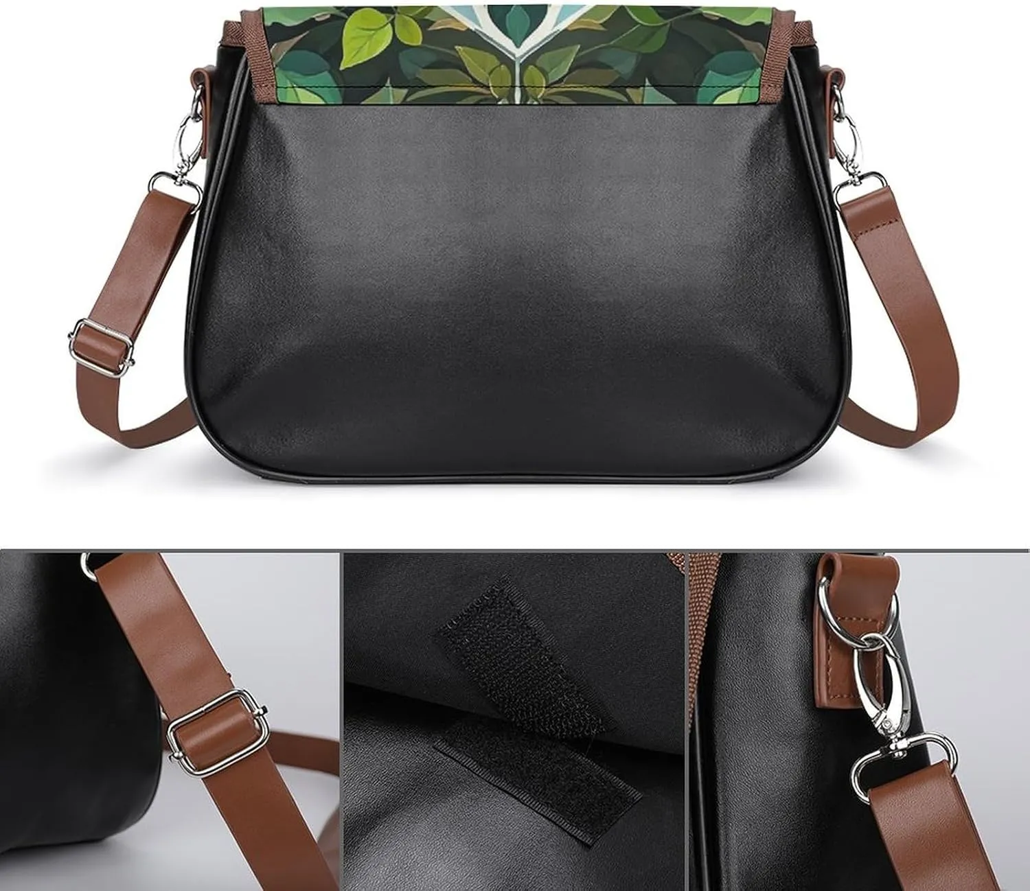 Mountain Cabin Moose Crossbody Bags for Women Travel Shoulder Bag Small Leather Cross Body Handbags