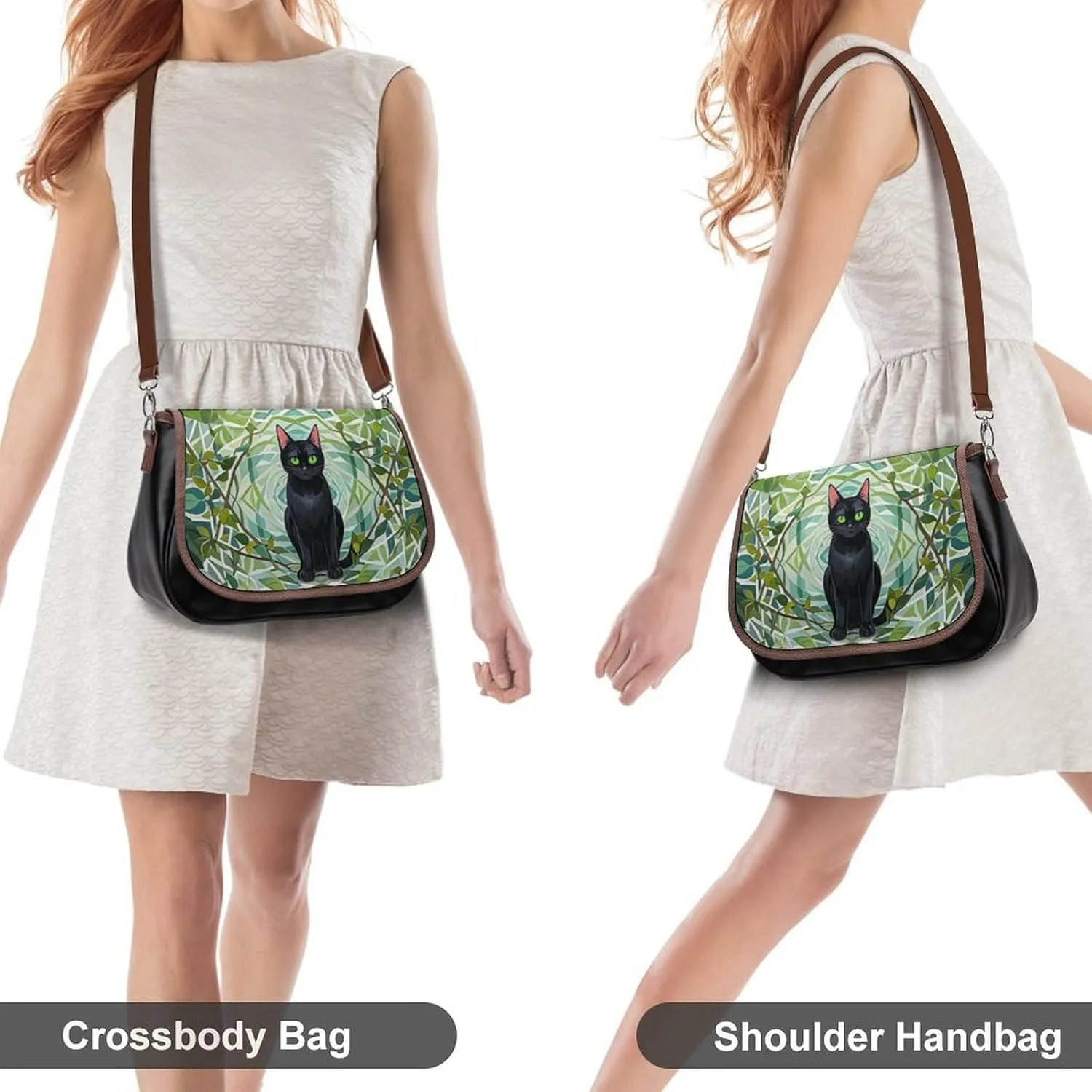 Mountain Cabin Moose Crossbody Bags for Women Travel Shoulder Bag Small Leather Cross Body Handbags
