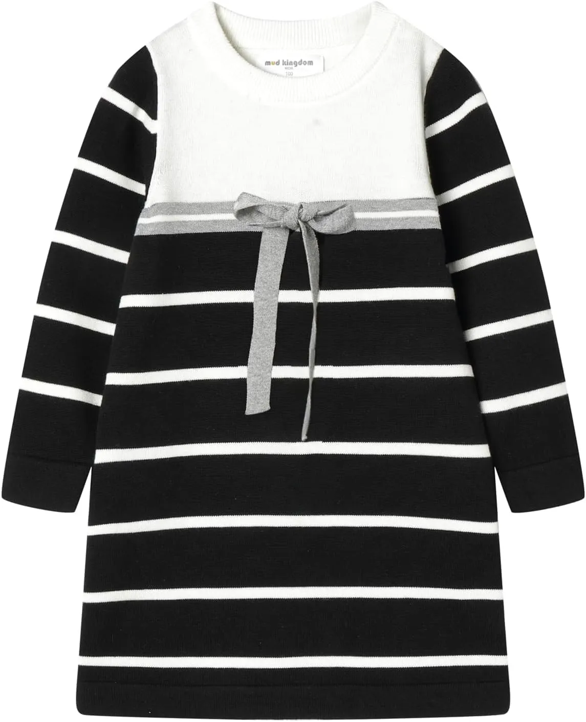 Mud Kingdom Little Girls Sweater Dress School Cute Bow