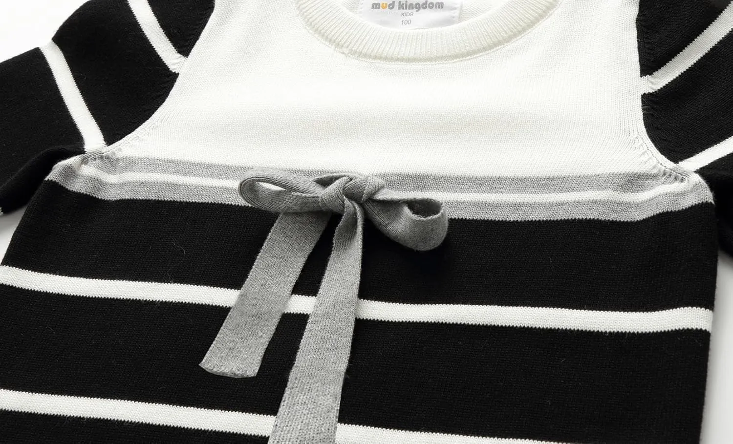 Mud Kingdom Little Girls Sweater Dress School Cute Bow