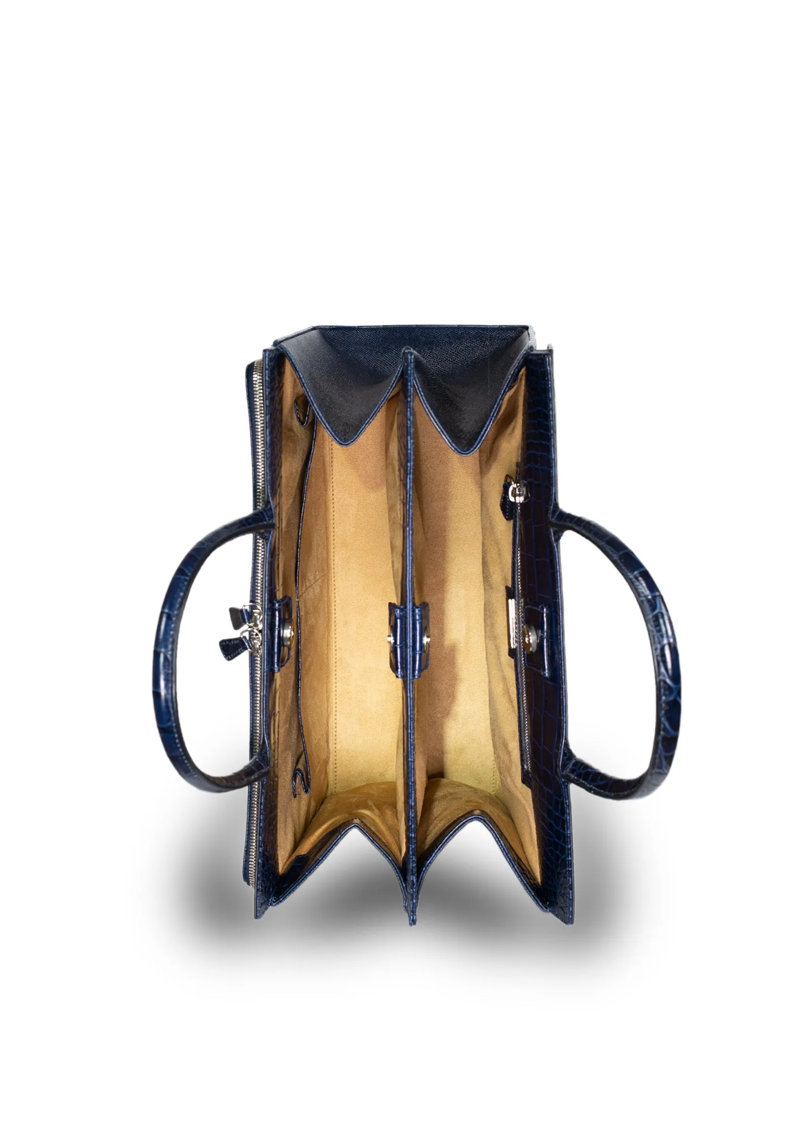 Multi Compartment Leather Tote Bag