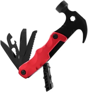 Multitool Hammer Folding Survival Tool 9 in 1 Portable Multi Tool Pliers Hammer, Survival Knife, Wrench & More, Camping Accessories for Gardening Hiking Outdoor