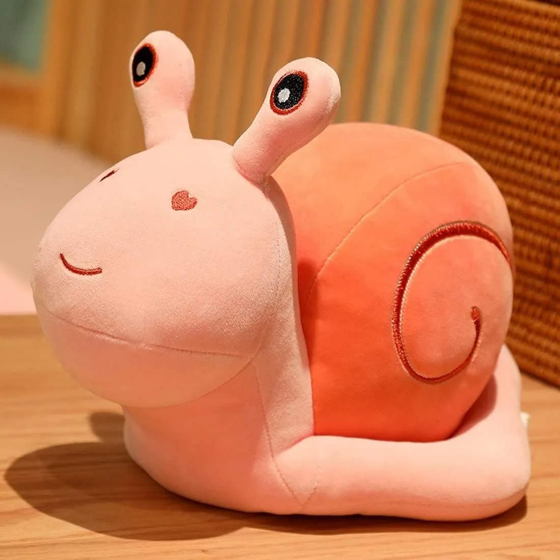 MUPI Snail Plush Pillow Toy Cute Stuffed Animal Snail Plush Kawaii Soft Decor Plushies Doll Gifts for Adults Kids Boys Girls Room Decor (Pink 23.6 Inch)