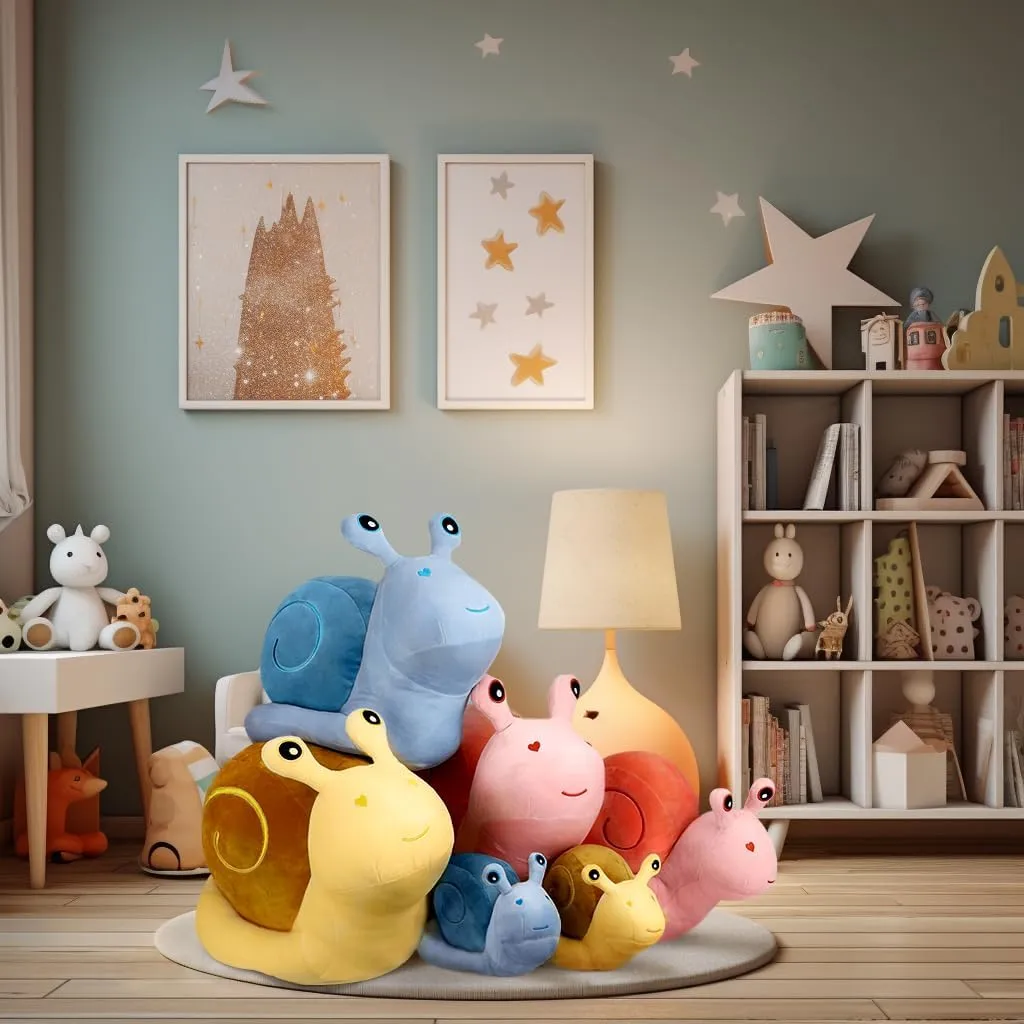 MUPI Snail Plush Pillow Toy Cute Stuffed Animal Snail Plush Kawaii Soft Decor Plushies Doll Gifts for Adults Kids Boys Girls Room Decor (Pink 23.6 Inch)