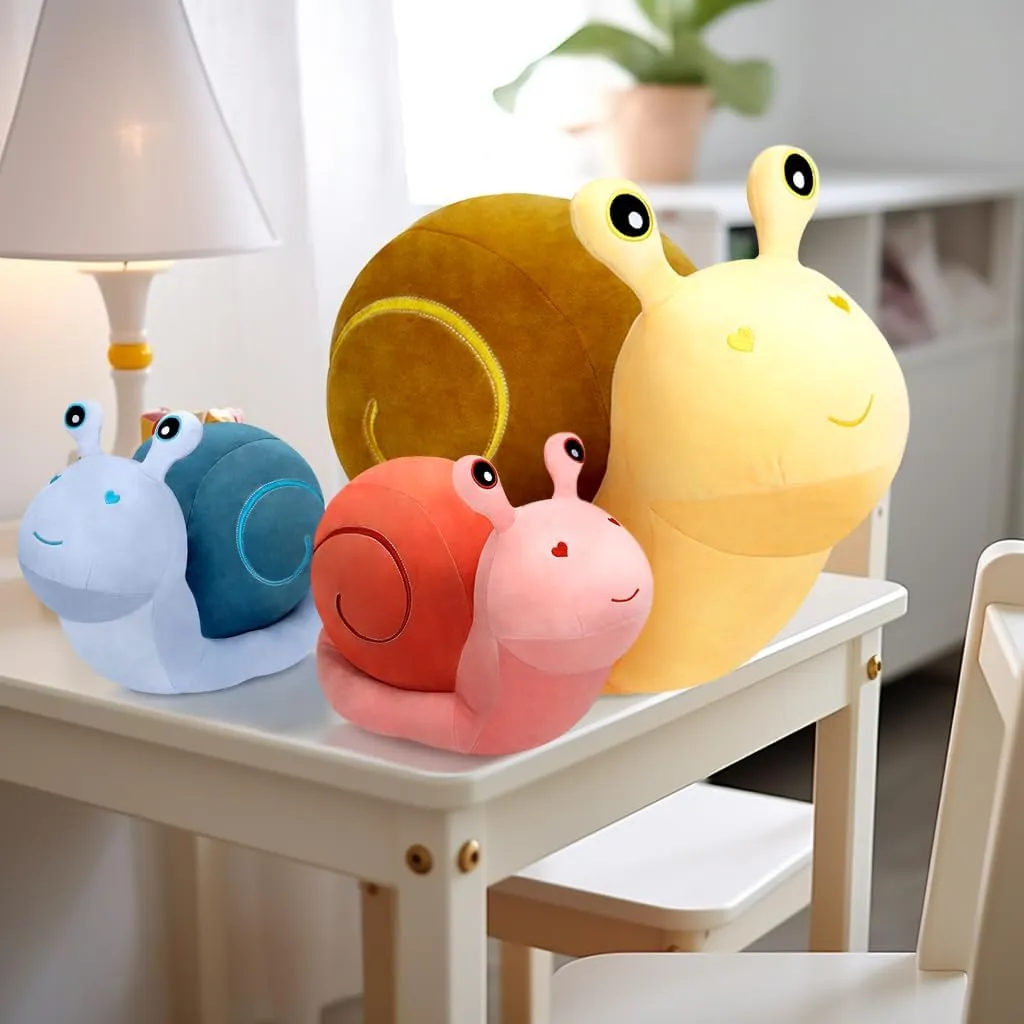 MUPI Snail Plush Pillow Toy Cute Stuffed Animal Snail Plush Kawaii Soft Decor Plushies Doll Gifts for Adults Kids Boys Girls Room Decor (Pink 23.6 Inch)