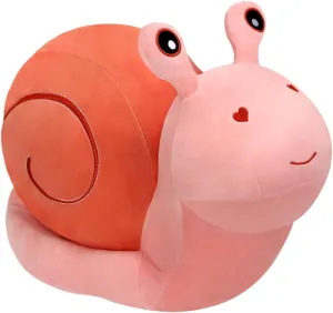 MUPI Snail Plush Pillow Toy Cute Stuffed Animal Snail Plush Kawaii Soft Decor Plushies Doll Gifts for Adults Kids Boys Girls Room Decor (Pink 23.6 Inch)
