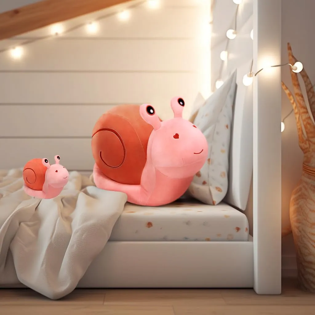 MUPI Snail Plush Pillow Toy Cute Stuffed Animal Snail Plush Kawaii Soft Decor Plushies Doll Gifts for Adults Kids Boys Girls Room Decor (Pink 23.6 Inch)