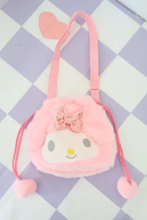 My Melody Drawstring Plush Bag