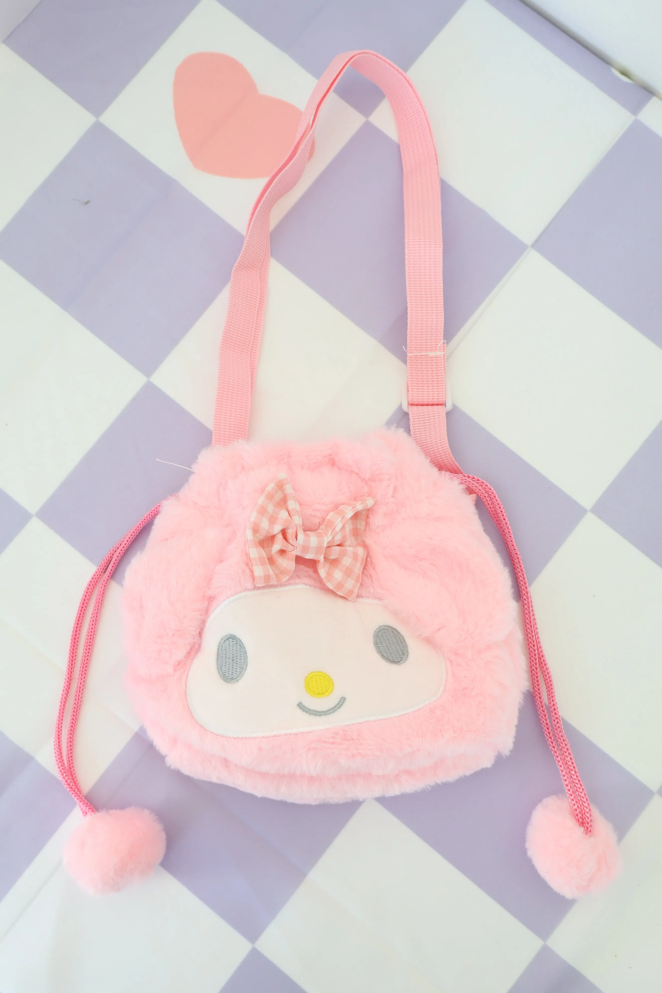 My Melody Drawstring Plush Bag