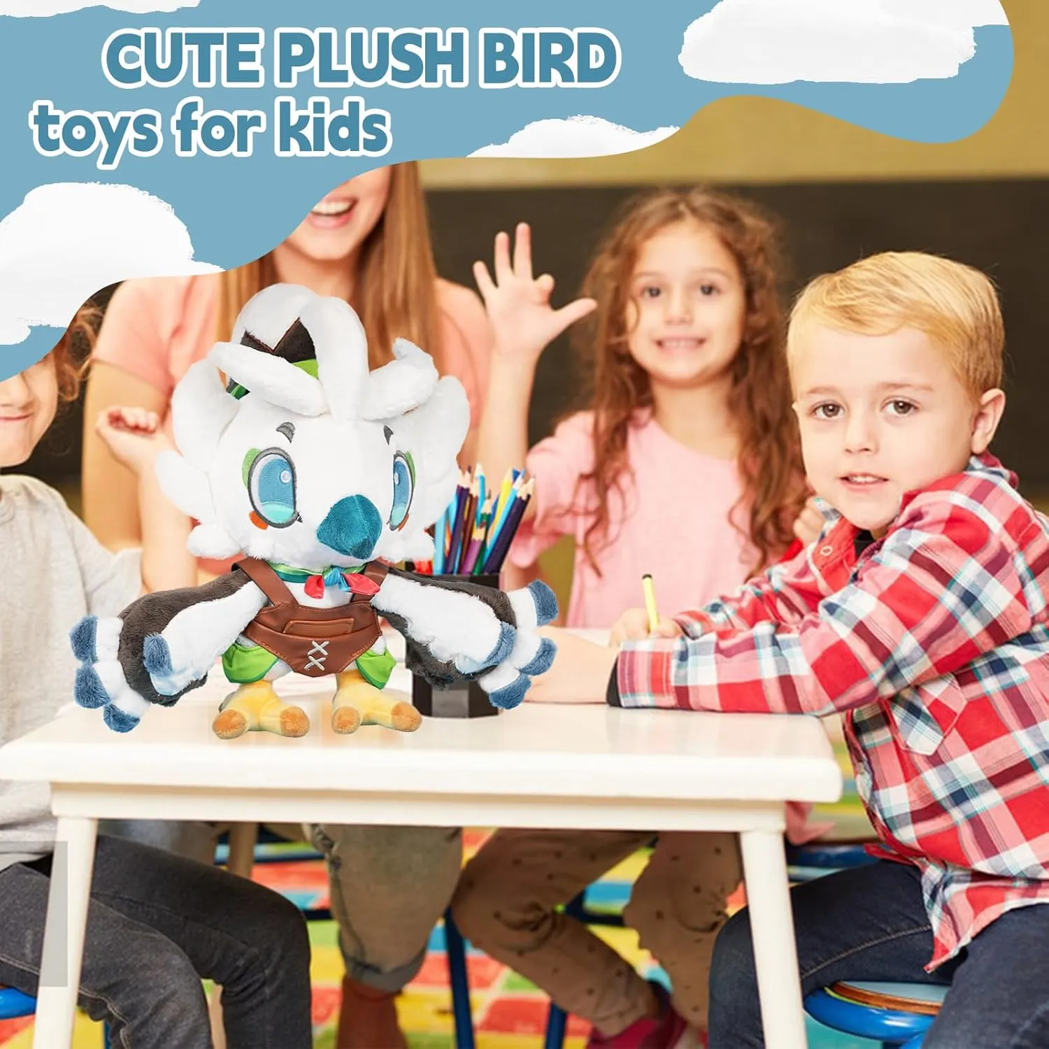 Nadou TLOZ Tulin Plush, 12 Inch White Bird Stuffed Animal, Halloween, Christmas, Birthday Hug Toys for Boys and Girls