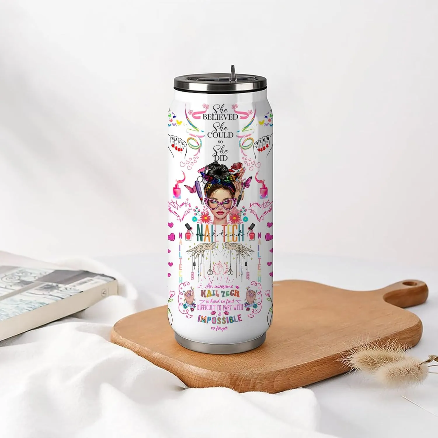 Nail Tech Tumbler Gifts For Women Girls, Gifts For Nail Technicians Manicurist, Cosmetologist Beauty Salon Tumbler 17 Oz