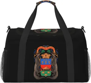 National Emblem Of Guiana Travel Duffel Bag Large Foldable Waterproof Overnight Bag For Beach Swim Bags Pool Sports Gym