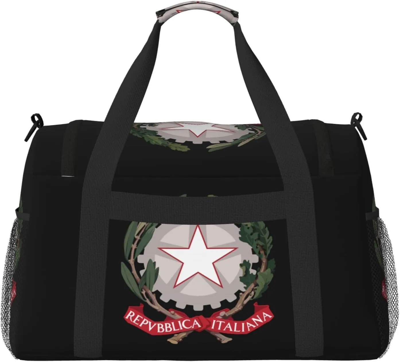 National Emblem Of Italy Travel Duffel Bag Large Foldable Waterproof Overnight Bag For Beach Swim Bags Pool Sports Gym