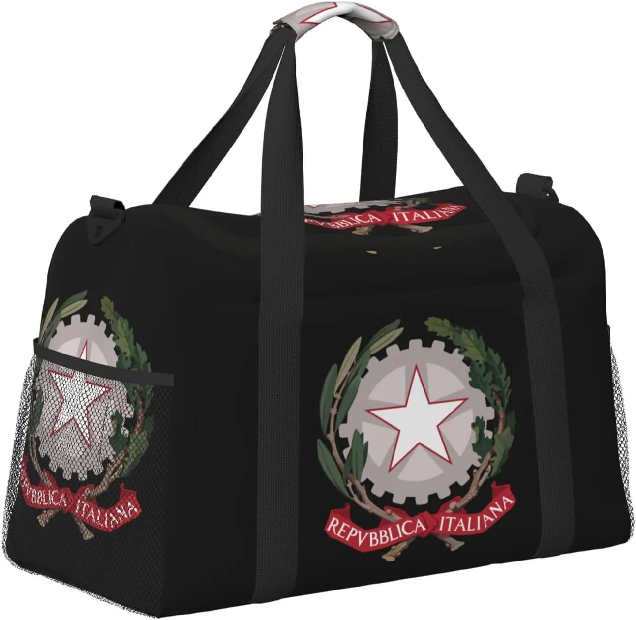 National Emblem Of Italy Travel Duffel Bag Large Foldable Waterproof Overnight Bag For Beach Swim Bags Pool Sports Gym