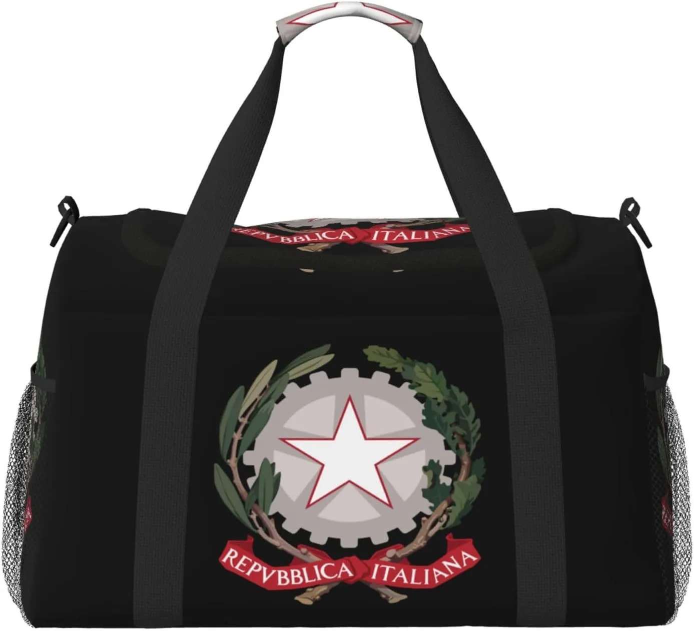 National Emblem Of Italy Travel Duffel Bag Large Foldable Waterproof Overnight Bag For Beach Swim Bags Pool Sports Gym