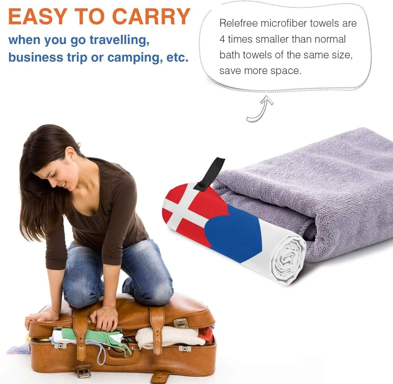 National Emblem of Slovakia Beach Towel with Travel Bag 27.5"x55" Quick Dry Sand Free Lightweight Large Oversized Towels Light Vacation Essentials
