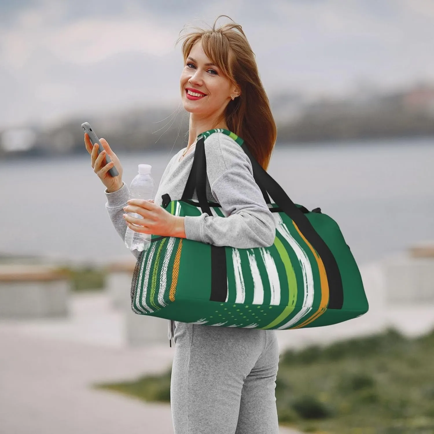 National Flag Travel Duffel Bag Large Foldable Waterproof Overnight Bag For Beach Swim Bags Pool Sports Gym