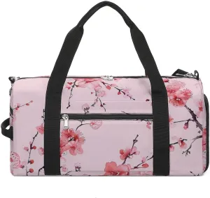 Nature Cherry Flowers Gym Bag for Men Women Lightweight Duffel Bag Sports Workout Bag for Travel Yoga